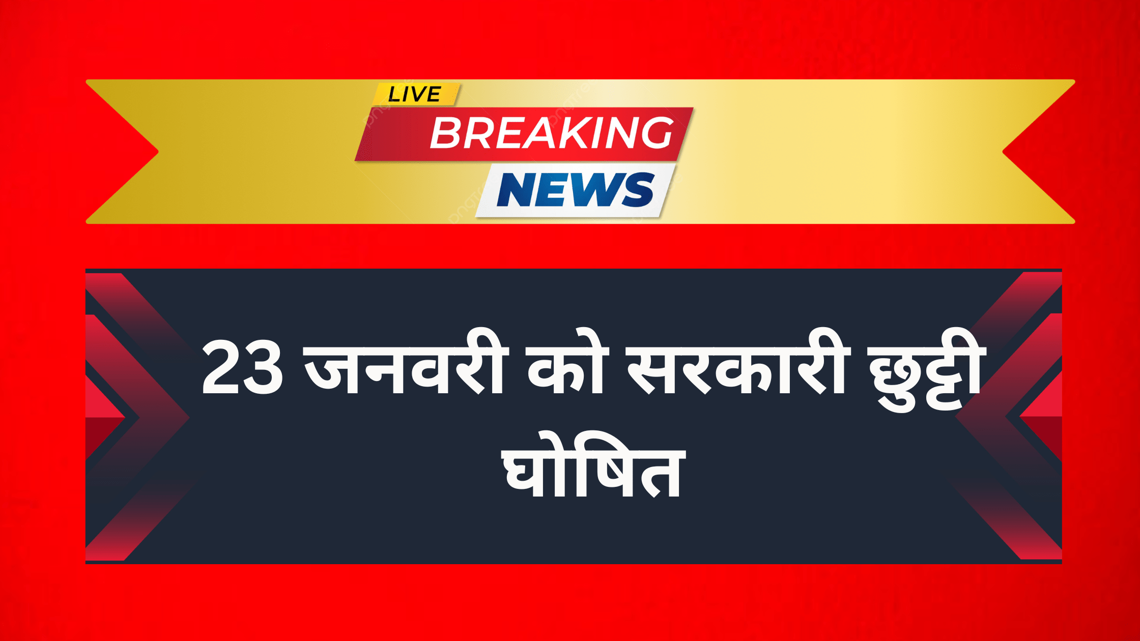 23 जनवरी को सरकारी छुट्टी हुई घोषित Public Holidays