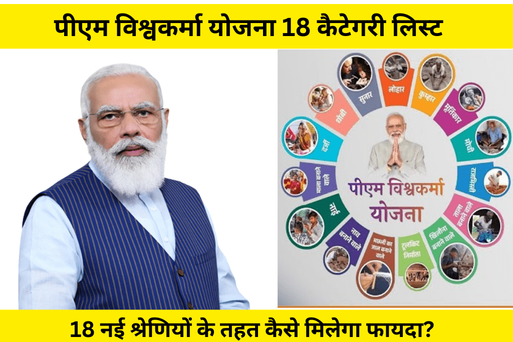 पीएम विश्वकर्मा योजना 18 कैटेगरी लिस्ट