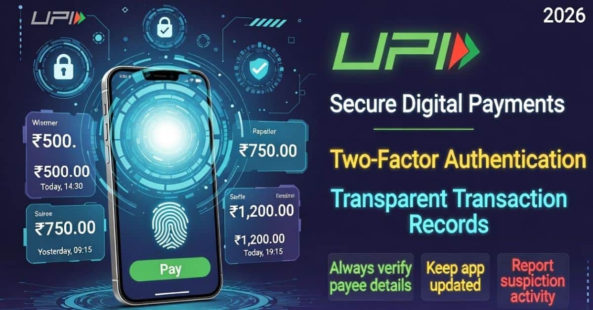 UPI Transaction New Rules 2026 – Digital Payment Safe Tips, Scam से बचने और पैसे सुरक्षित रखने के तरीके